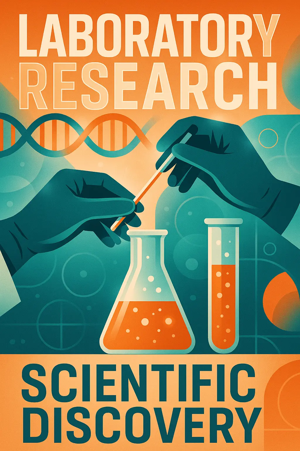 Science Poster template with sleek lab aesthetic.