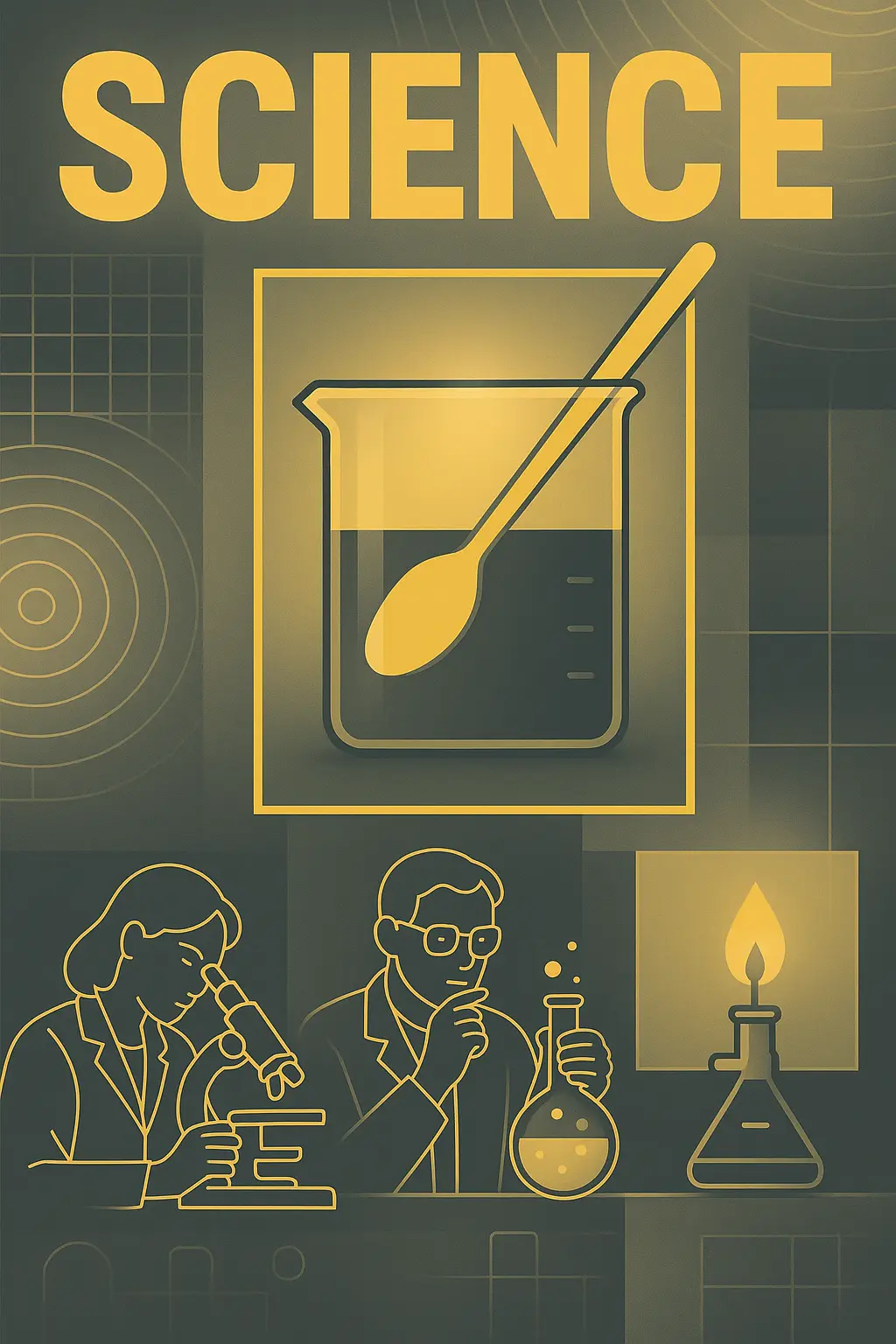 Science Poster template with bold minimalist design.