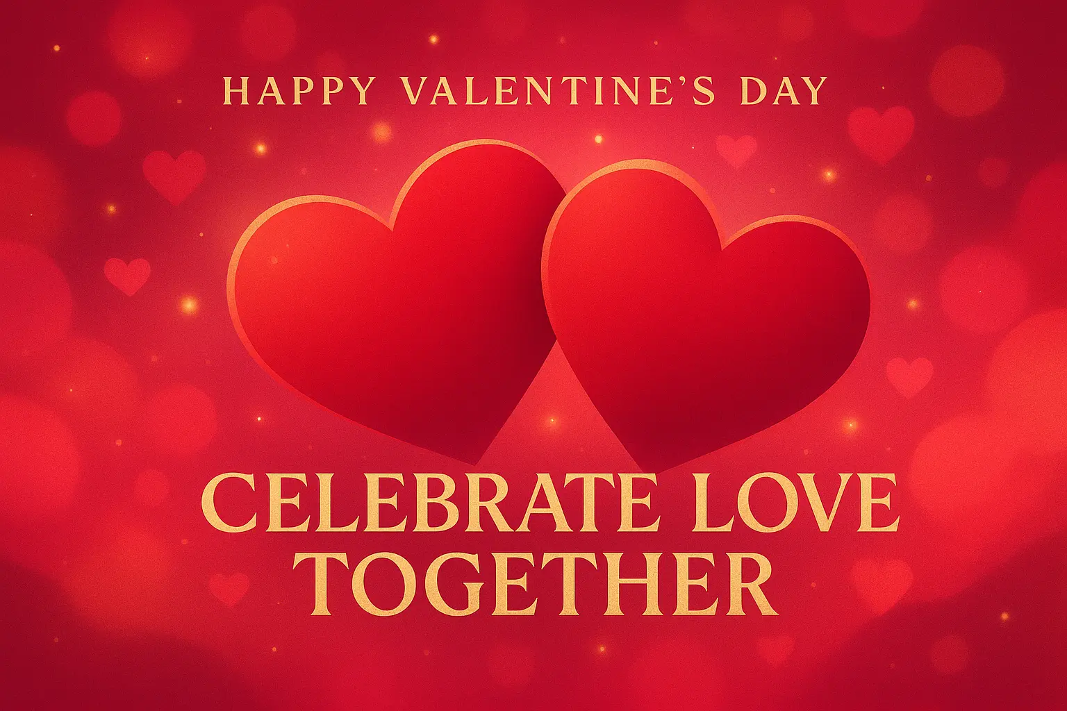 Bold digital Valentine's Day Poster template with pink and red collage style