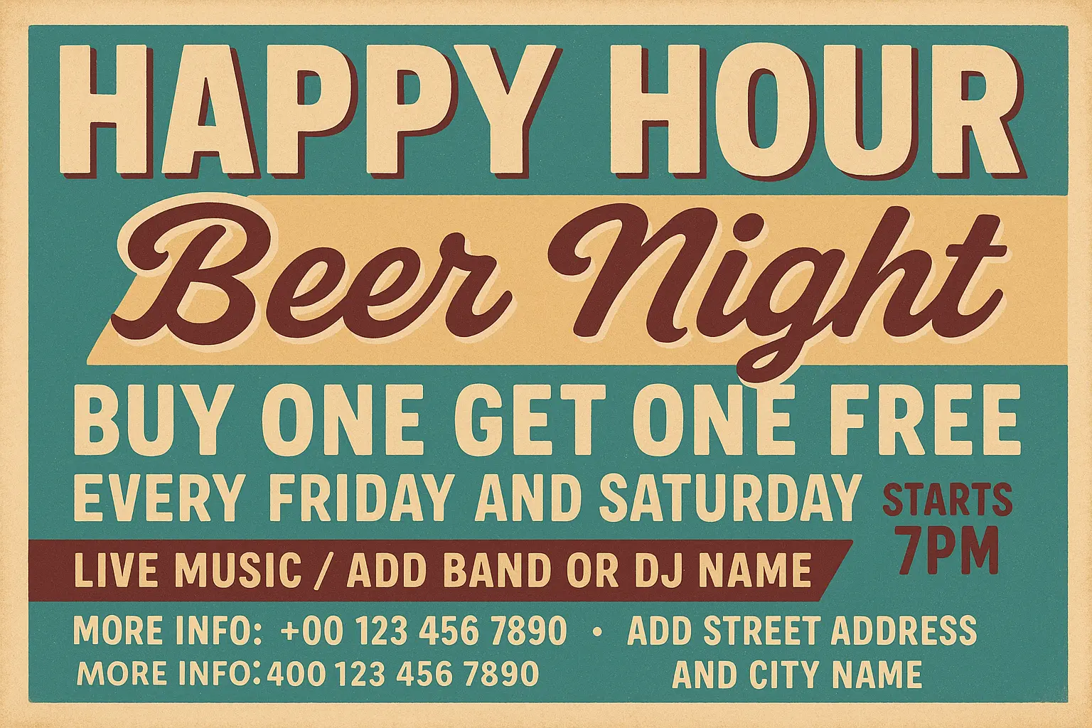 Vintage Poster template featuring retro jazz dance night design