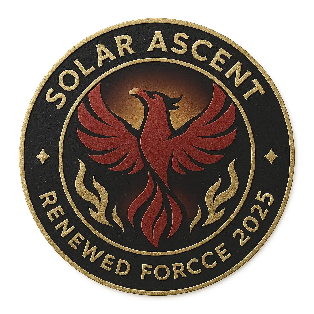 Circular Logo template with phoenix and bold minimal design