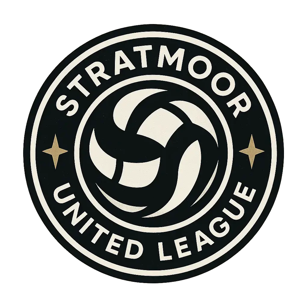 Circular Logo template with abstract football and gold accents