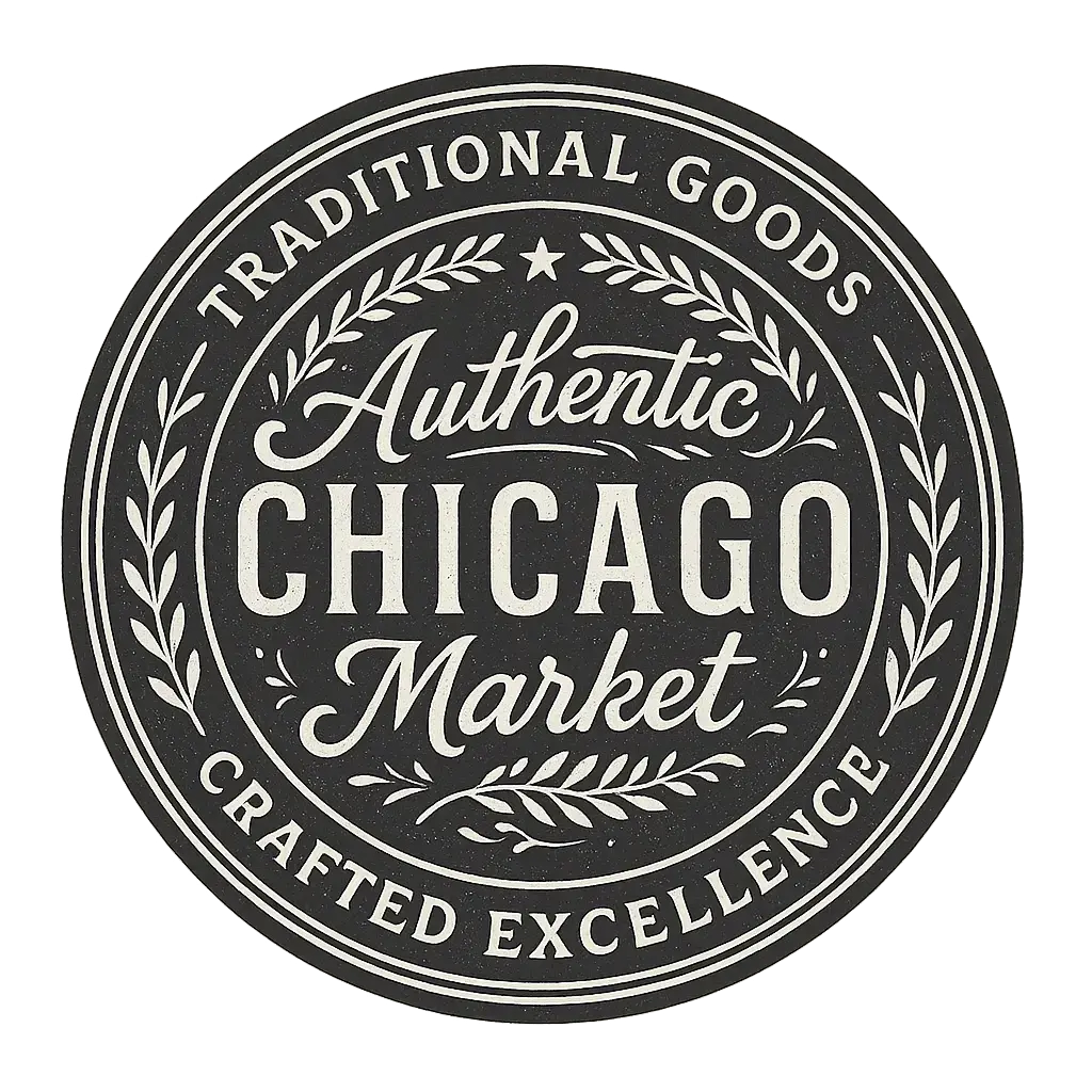 Vintage Circular Logo template with Chicago market theme