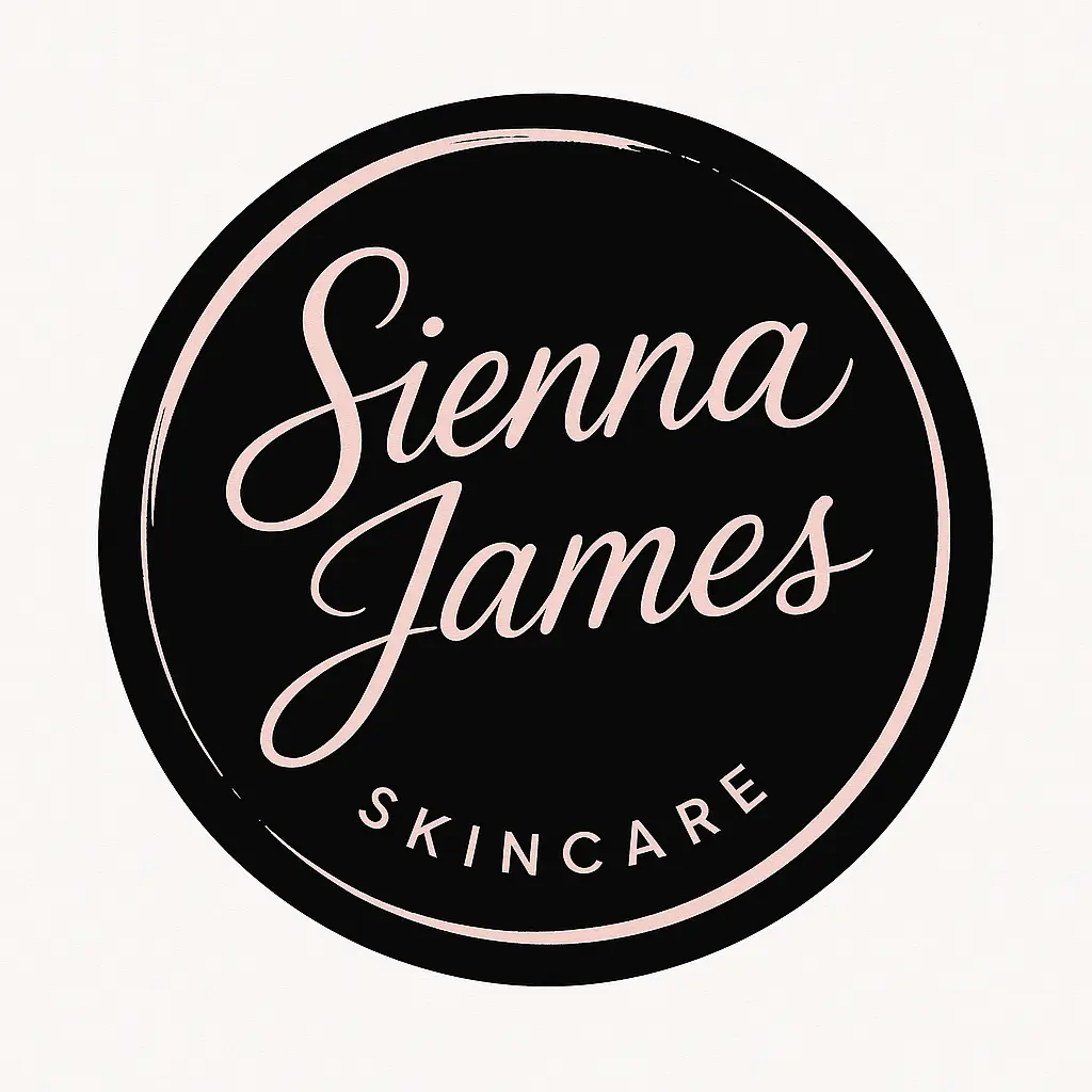 Elegant Circular Logo template with blush script and skincare theme