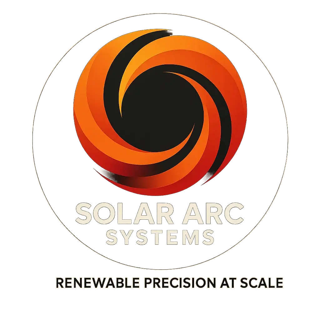 Circular Logo template with fiery crescent ring and bold text