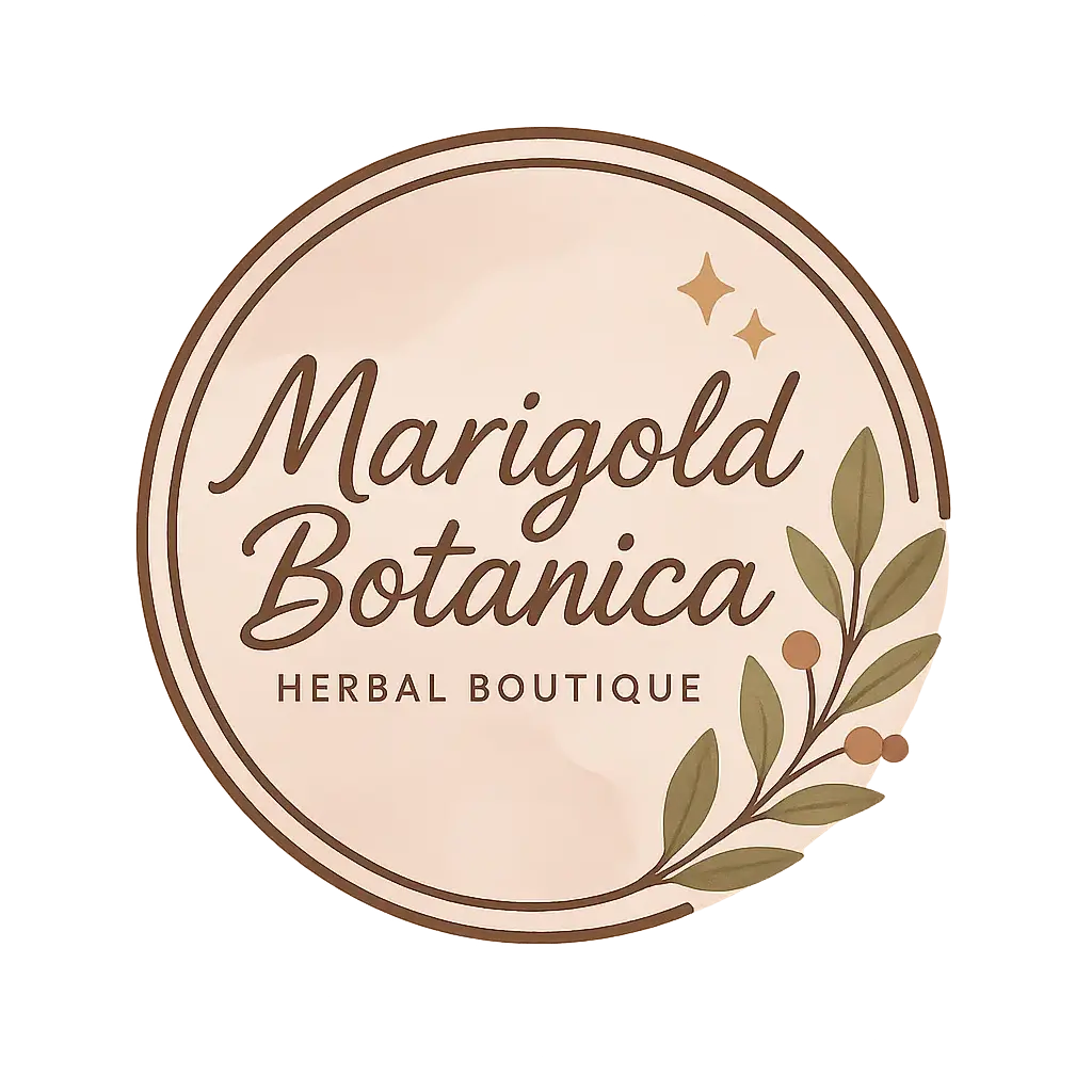 Minimal Circular Logo template with floral sprig and soft tones