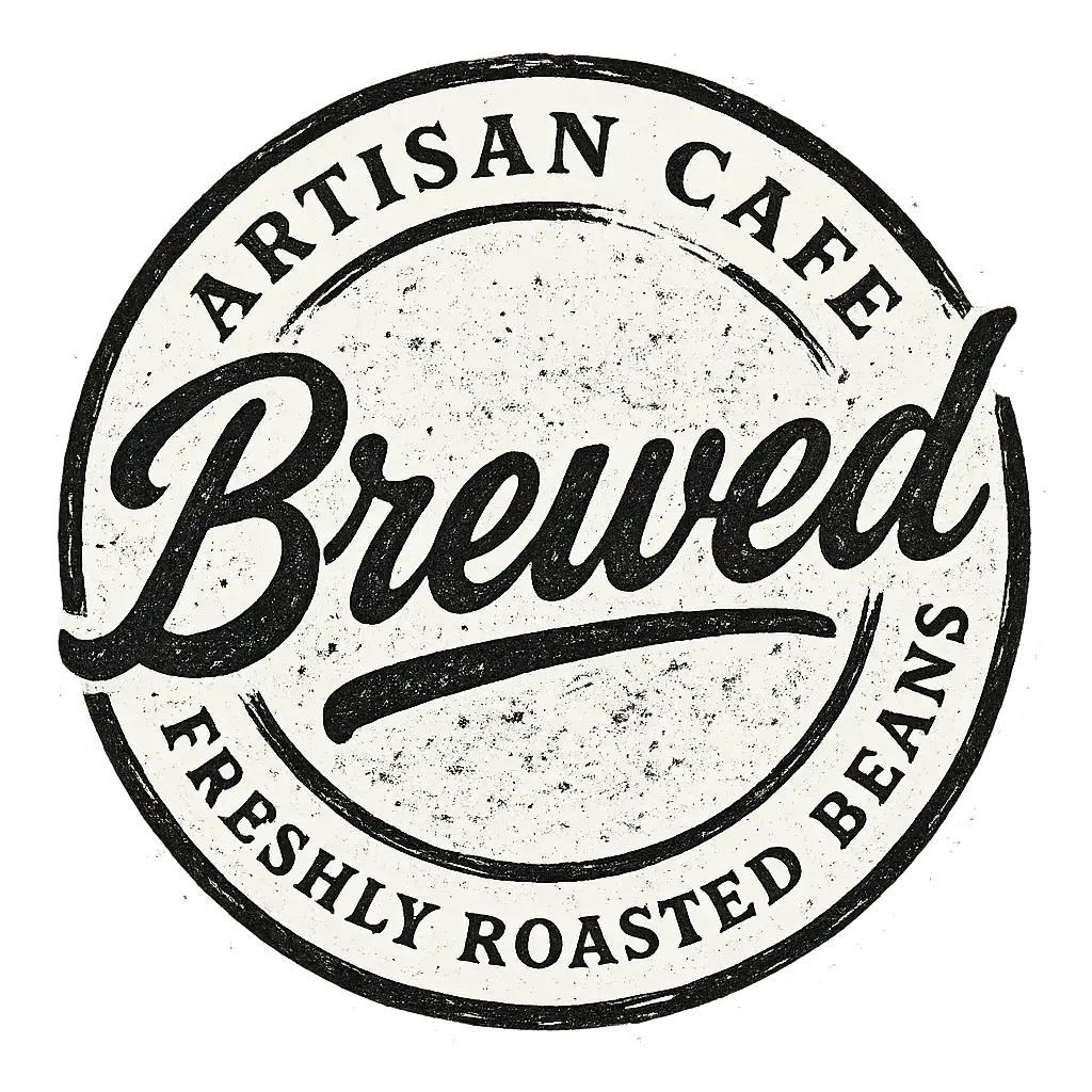 Circular Logo template with vintage cafe theme