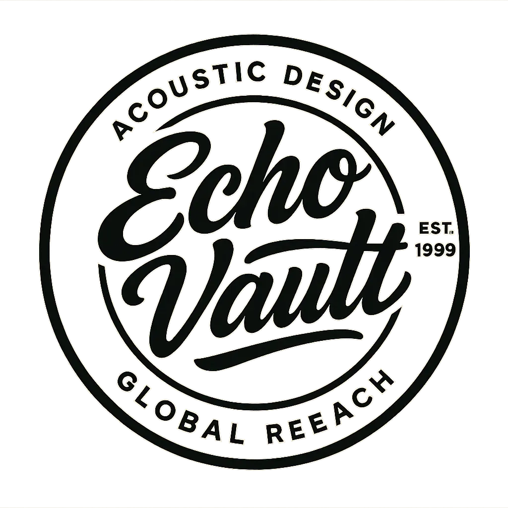 Circular Logo template with Echo Vault in cursive