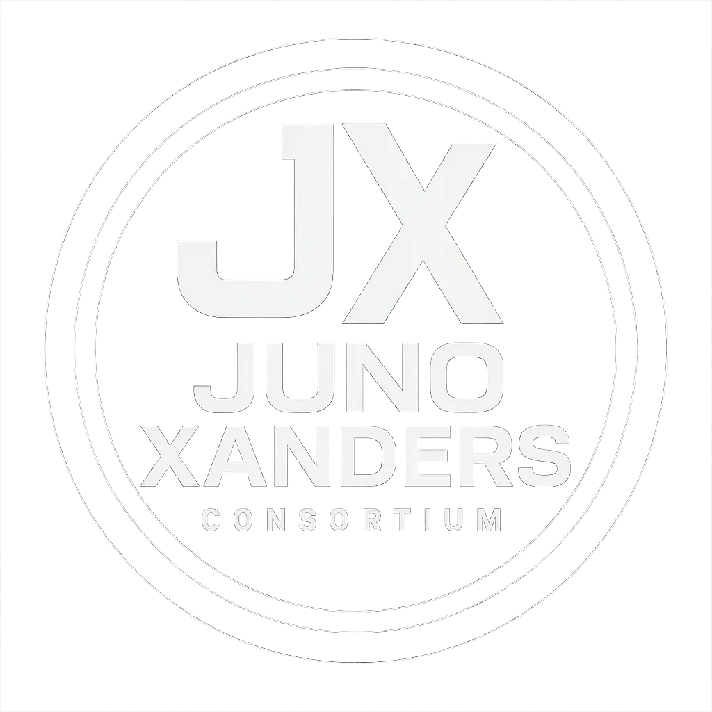 Circular Logo template with JX monogram and bold text
