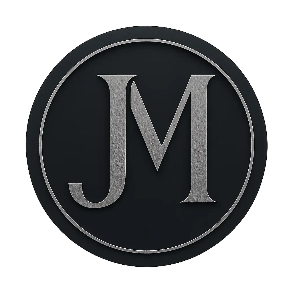 Minimalist Circular Logo template with monogram and sleek design