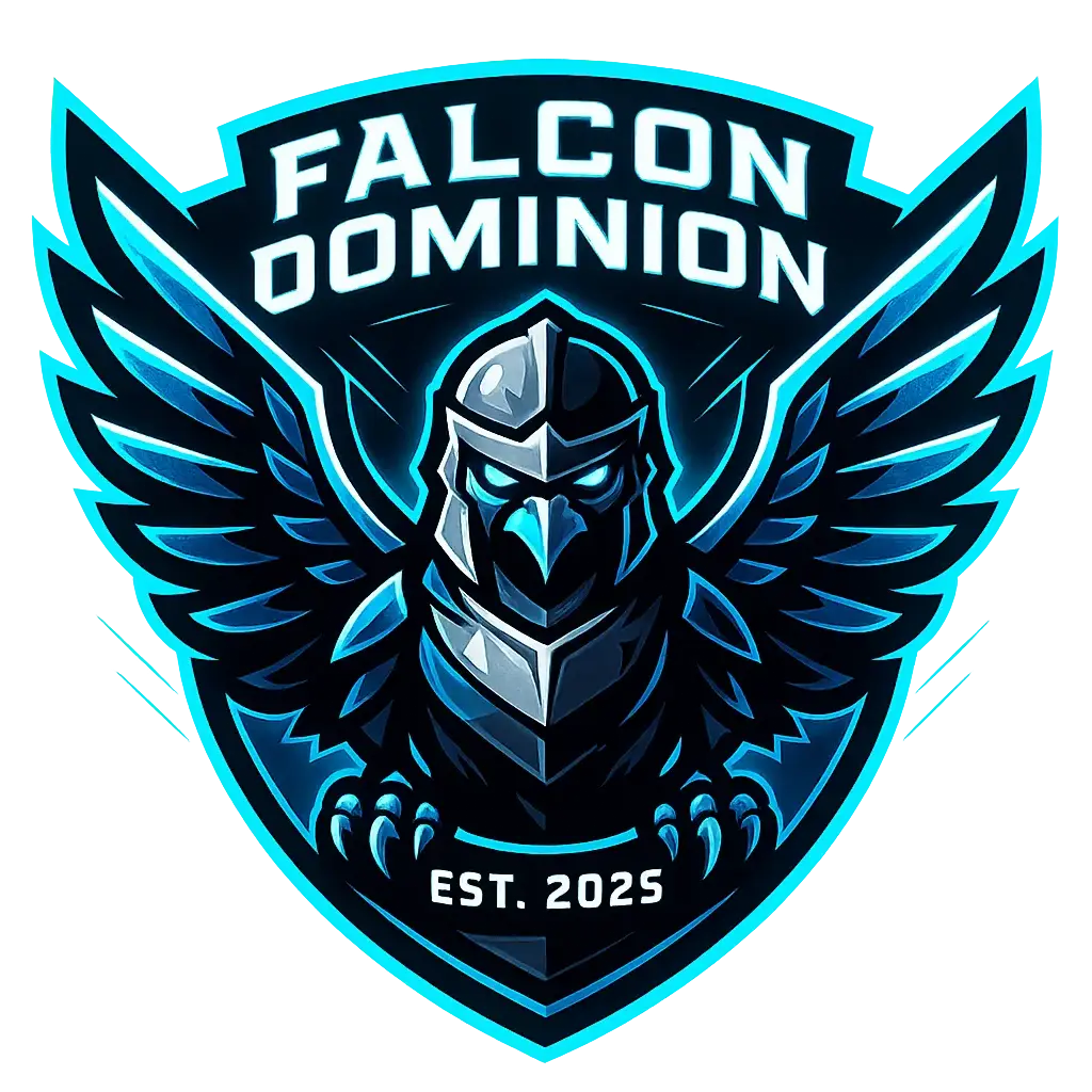 Falcon-themed Sports Logo template with bold shield design