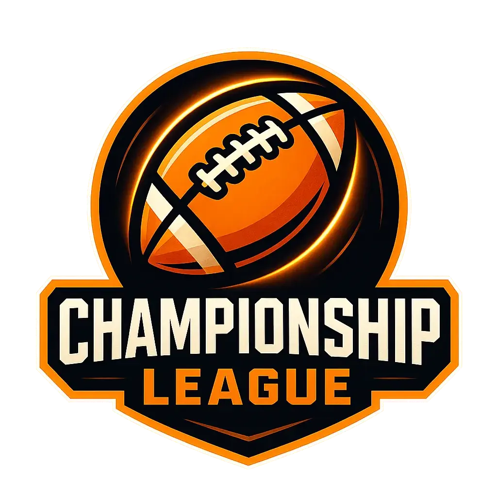 Sports Logo template with football and Championship League wordmark