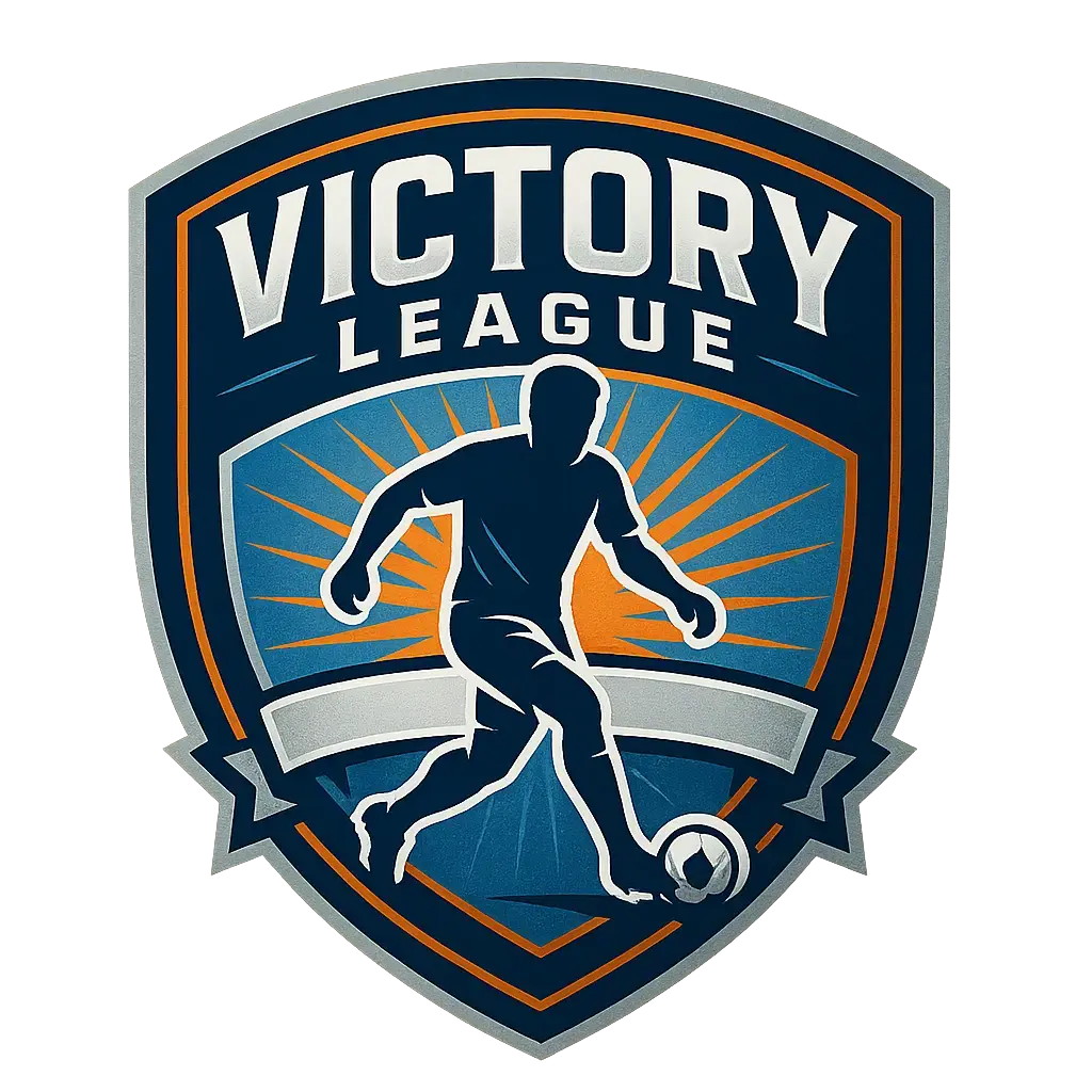 Dynamic Sports Logo template with soccer player in shield design