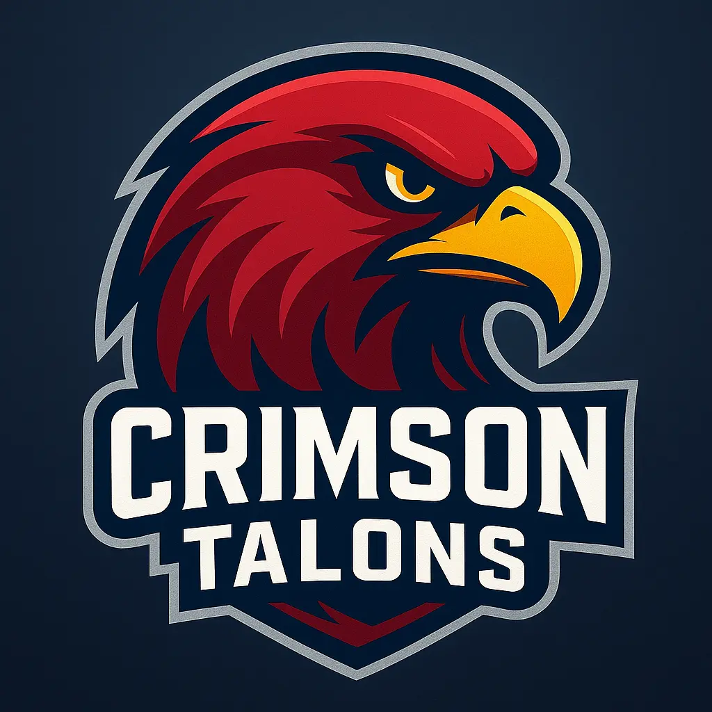 Fierce red hawk Sports Logo template with bold colors
