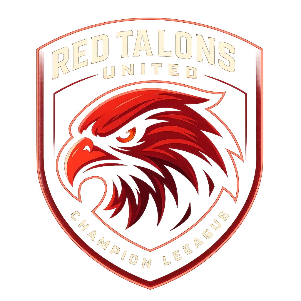 Red hawk Sports Logo template with bold shield design