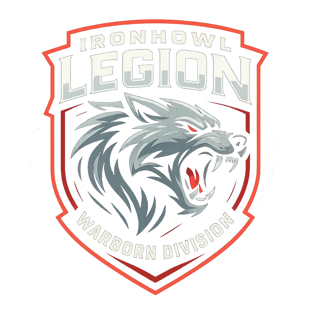 Sports Logo template with silver wolf in shield design