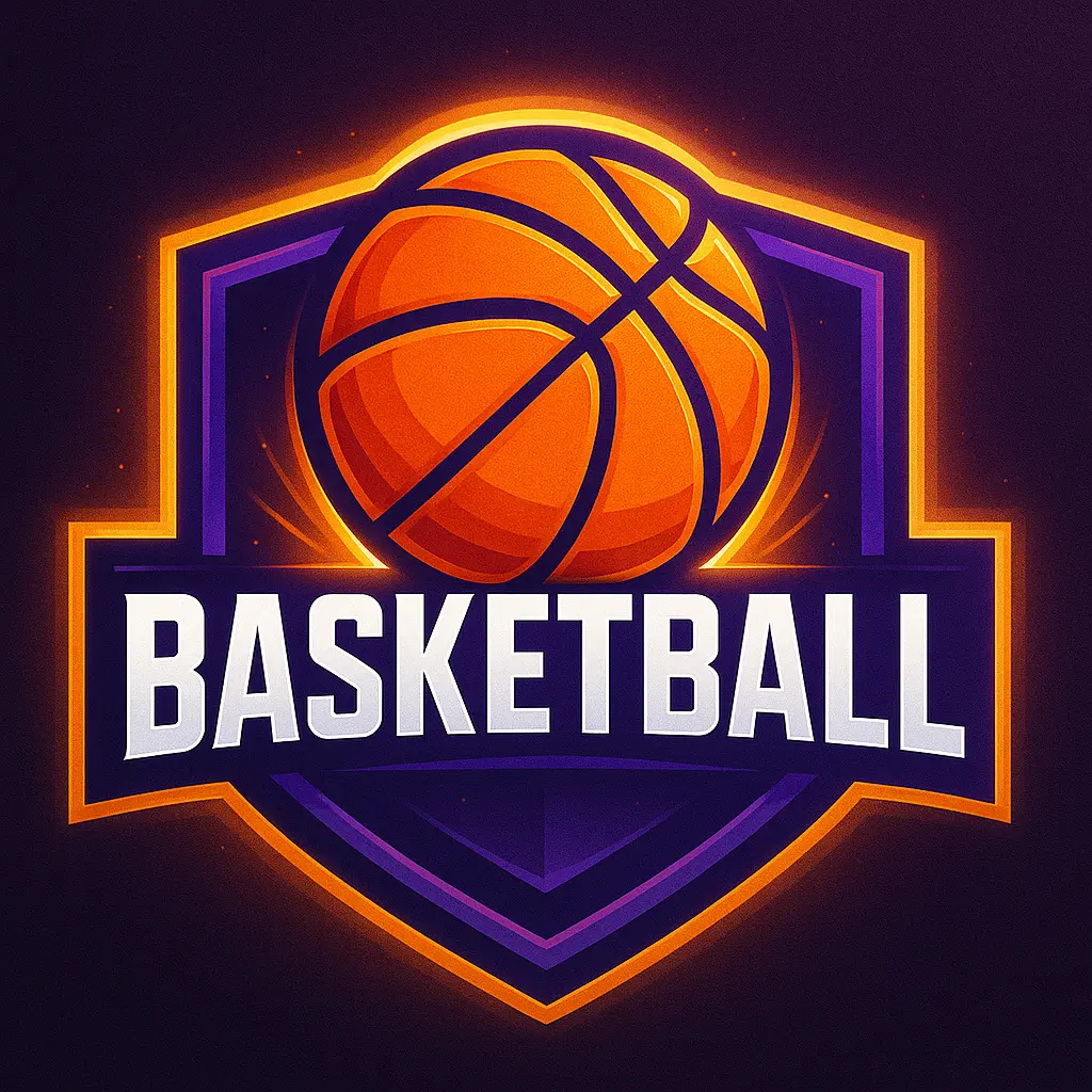 Sports Logo template with a basketball and bold team name