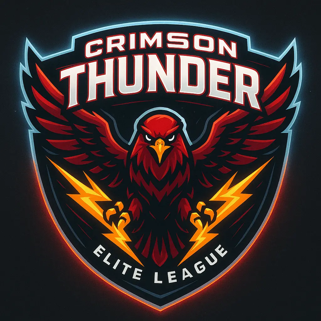 Crimson eagle Sports Logo template with shield design