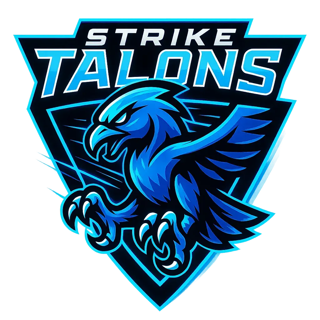 Fierce raptor Sports Logo template in blue and black