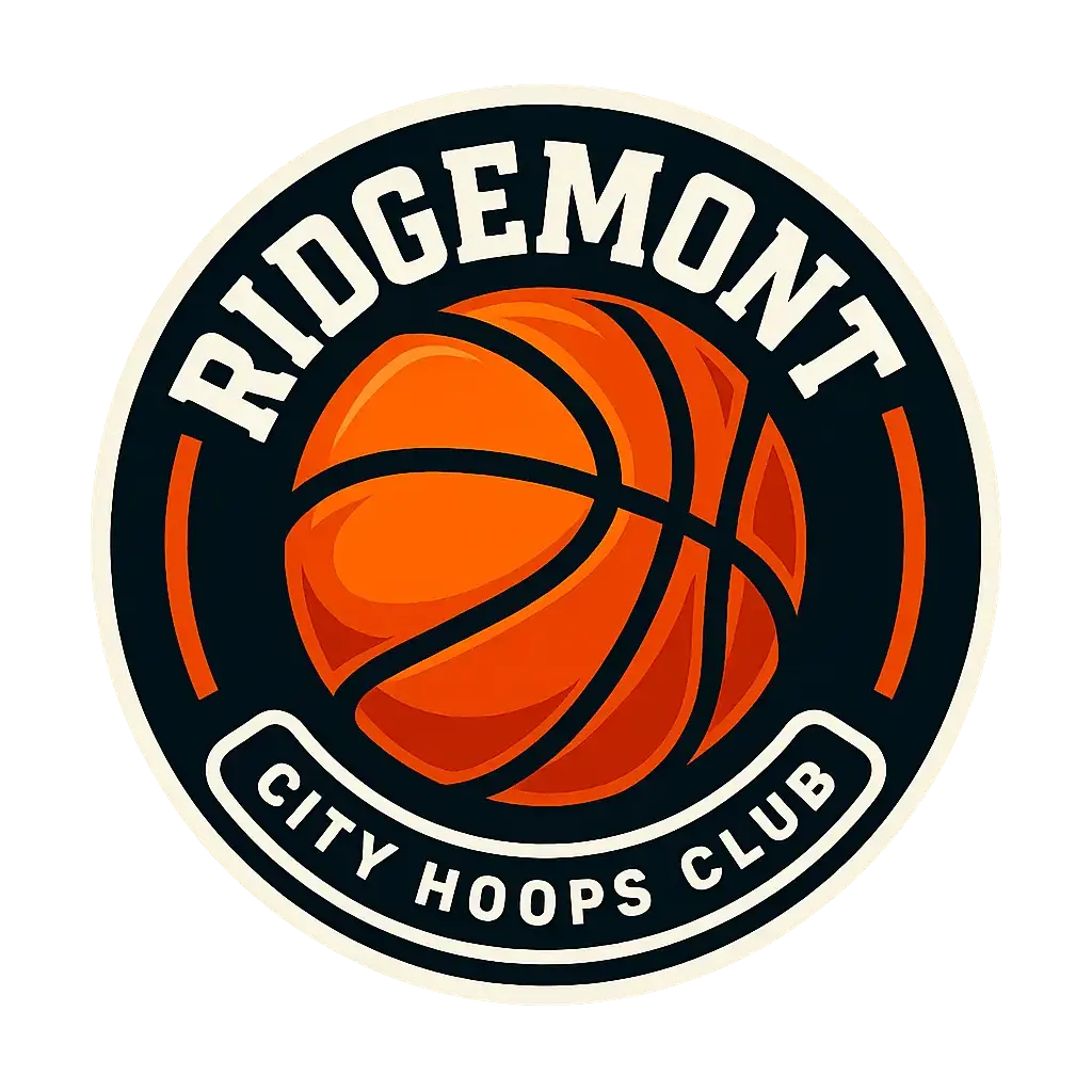 Circular basketball Sports Logo template with bold typography