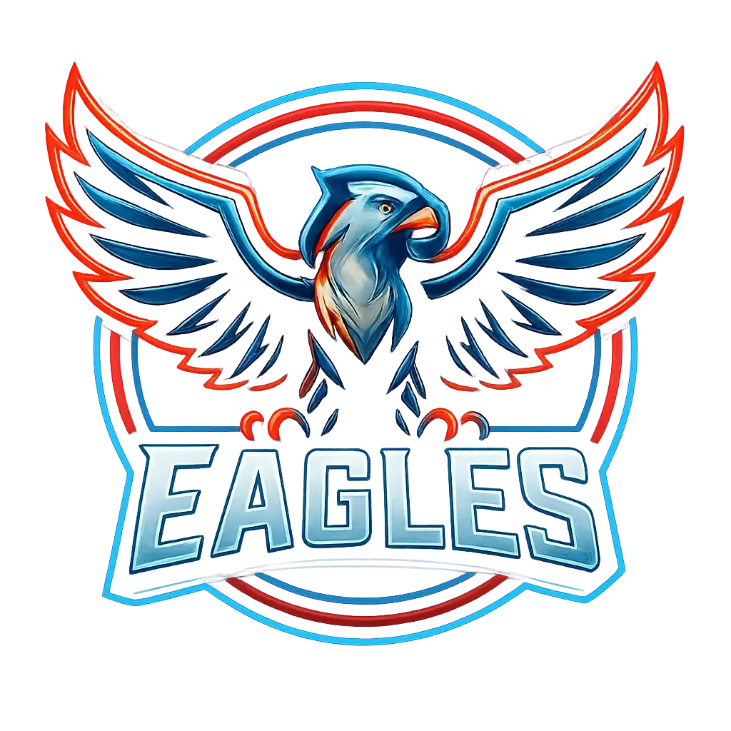 Sports Logo template with a dynamic eagle and bold wordmark