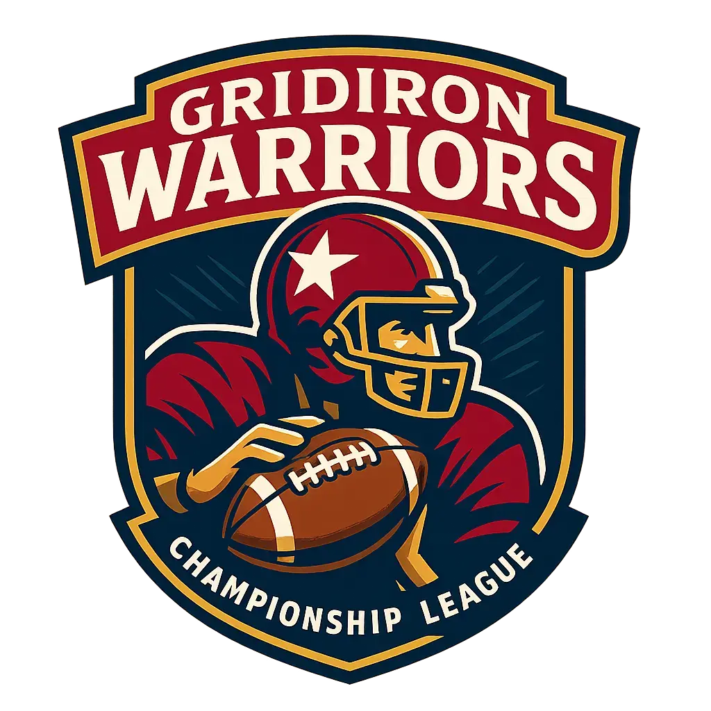 Sports Logo template with football player and shield design