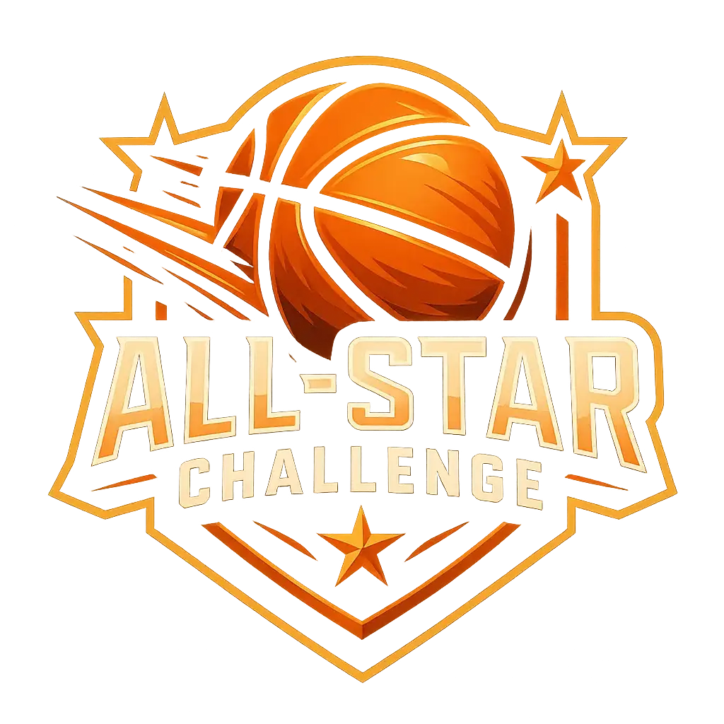 Basketball Logo template with All-Star Challenge, featuring a stylized basketball.