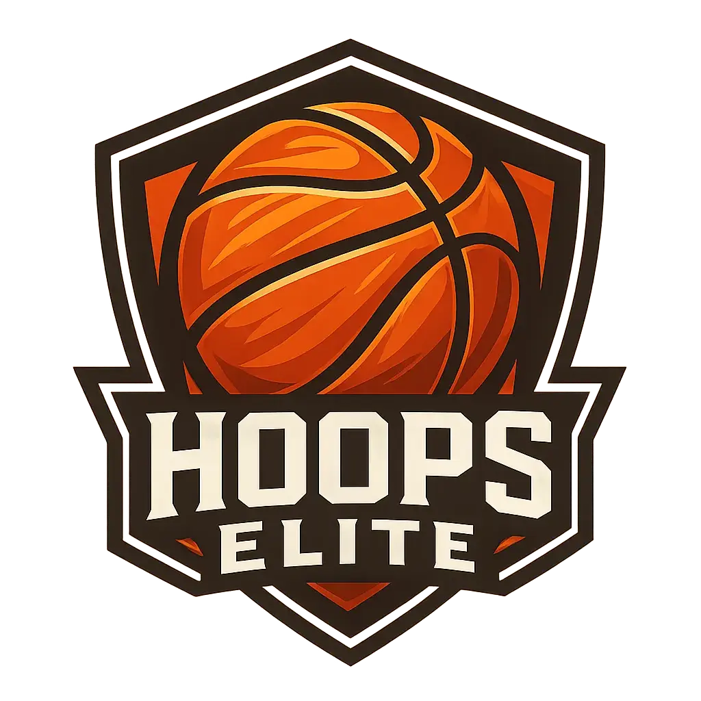 Basketball Logo template with stylized basketball in shield, bold font