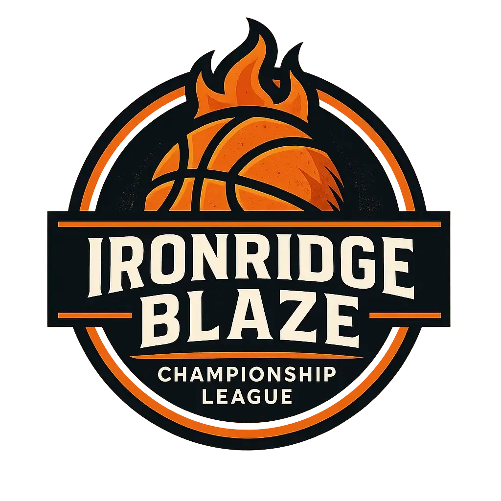 Basketball Logo template with bold orange and black design