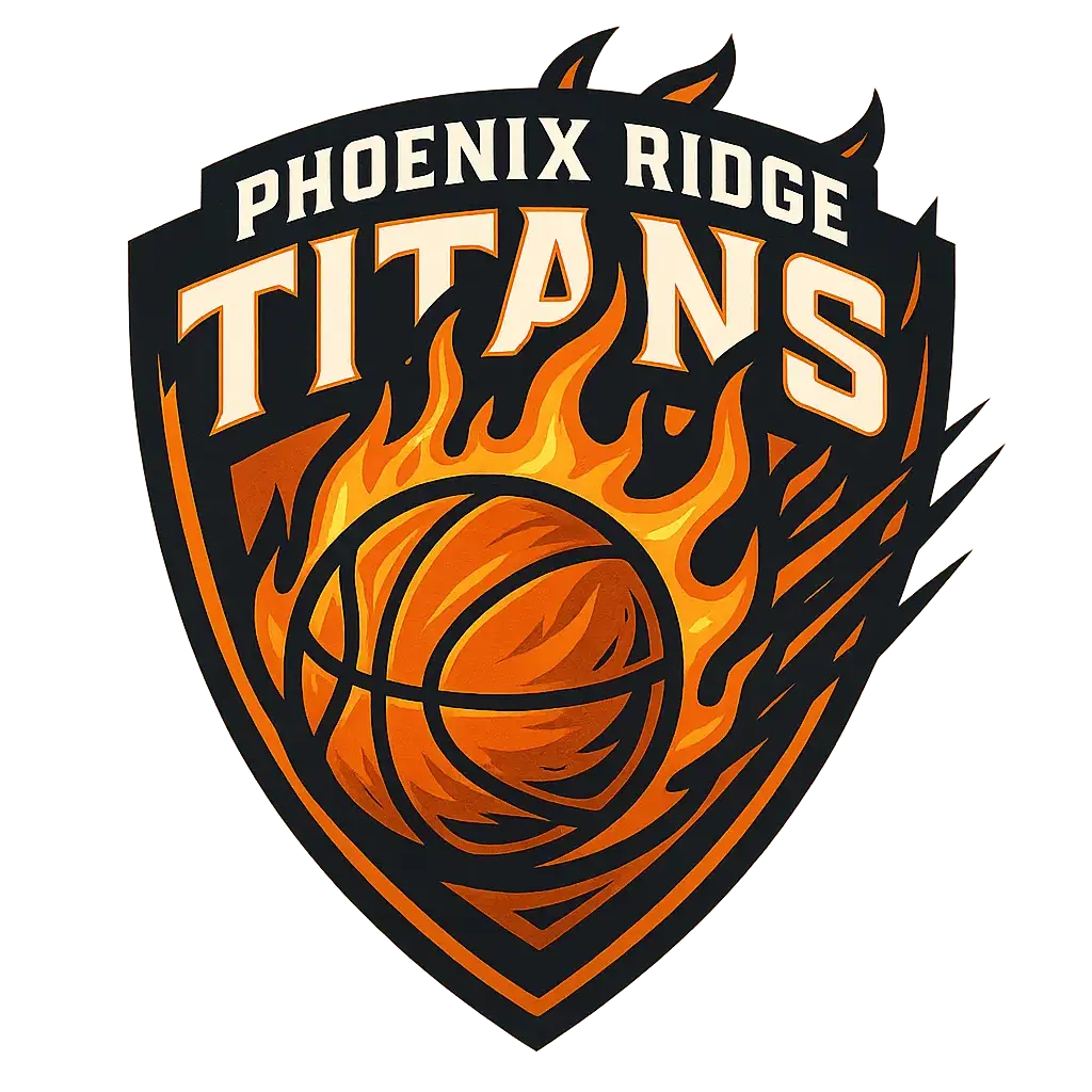 Bold Basketball Logo template with flaming ball design