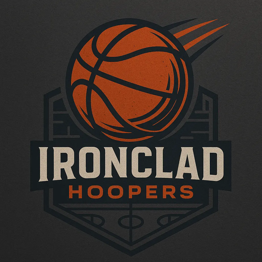 Minimalist Basketball Logo template with stylized motion lines