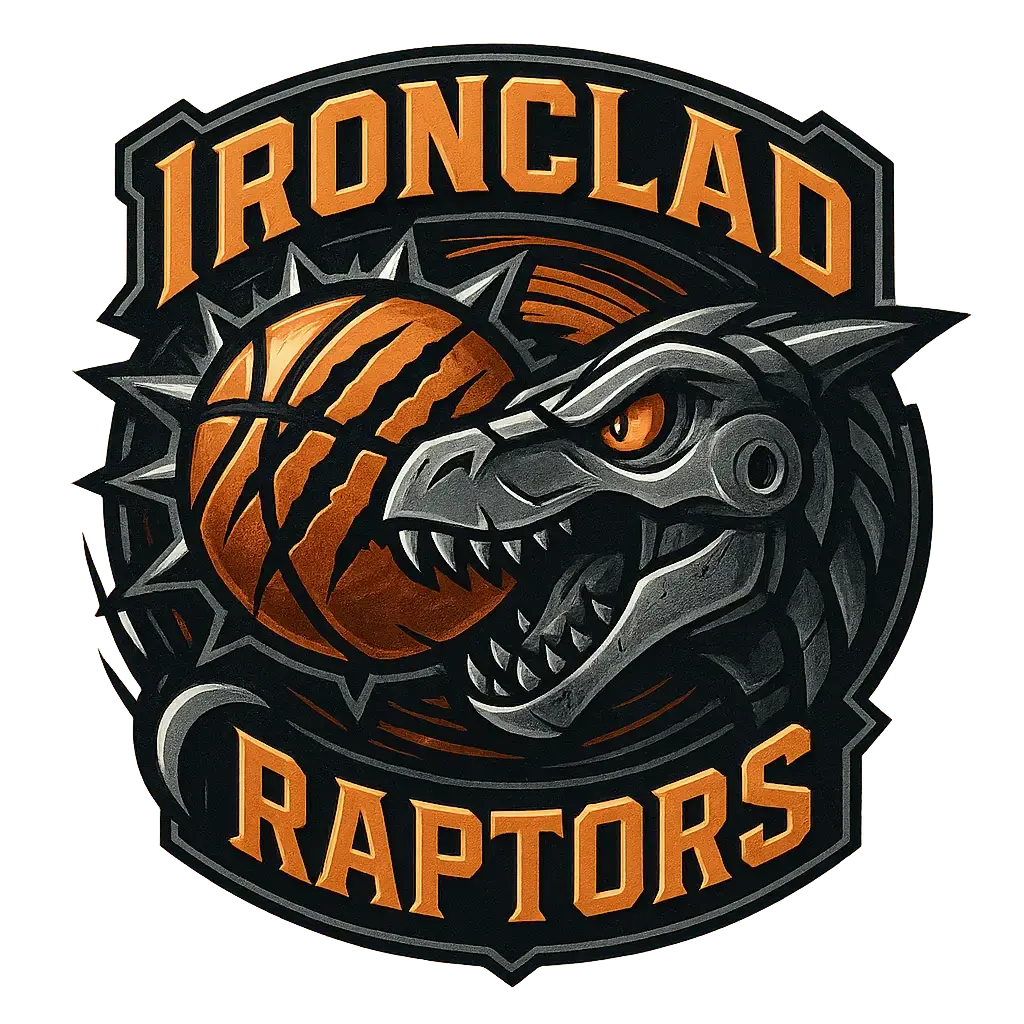 Bold cartoon Basketball Logo template with clawed raptor theme