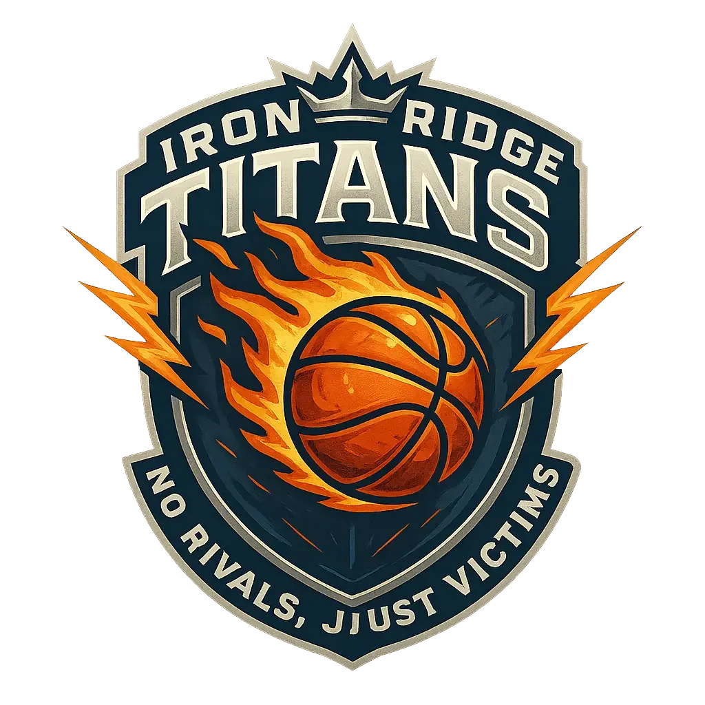 Basketball Logo template with flaming ball and shield design