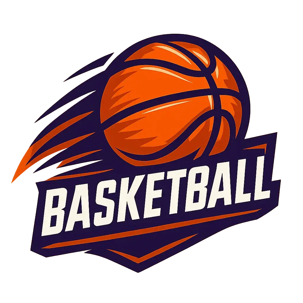 Basketball Logo template with dynamic basketball and bold typography