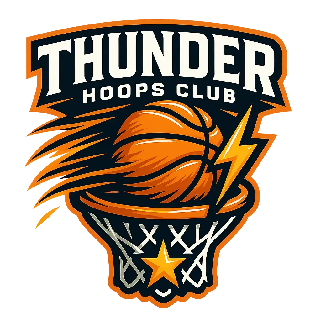 Basketball Logo template with bold hoop and motion streaks