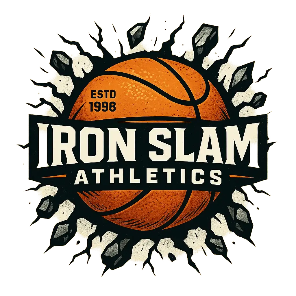 Basketball Logo template with ball smashing through wall