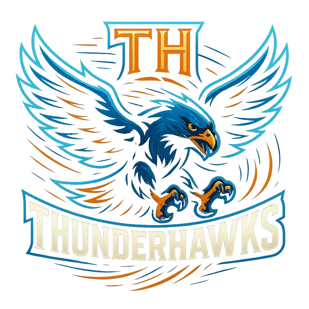 Basketball Logo template featuring hawk mascot in flight