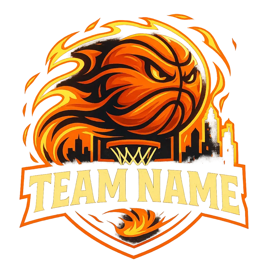 Basketball Logo template with dynamic basketball icon and motion effects