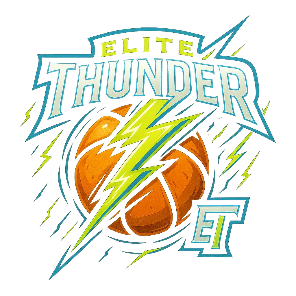 Basketball Logo template featuring a stylized thunderbolt and dynamic motion