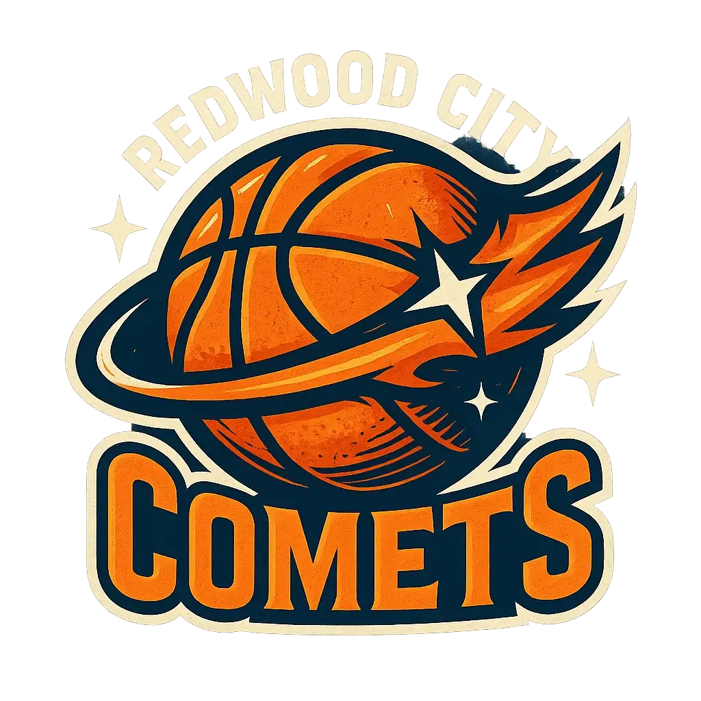 Basketball Logo template with fiery ball and bold text