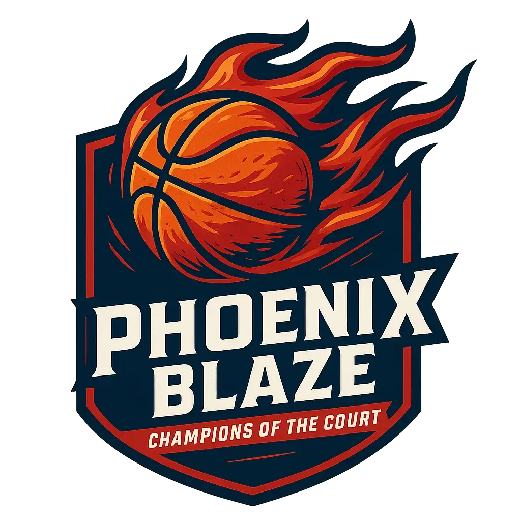 Bold flaming Basketball Logo template with intense cartoon style
