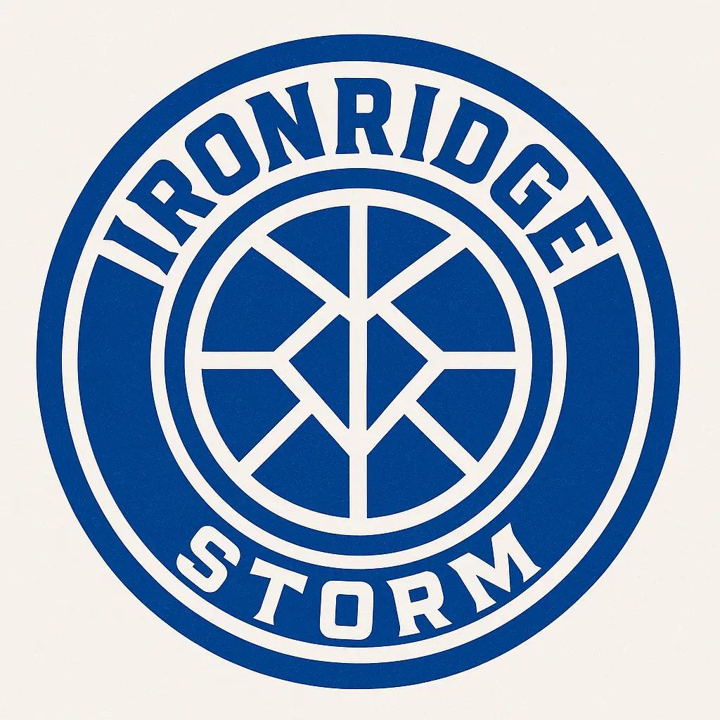 Minimalist blue and white Basketball Logo template