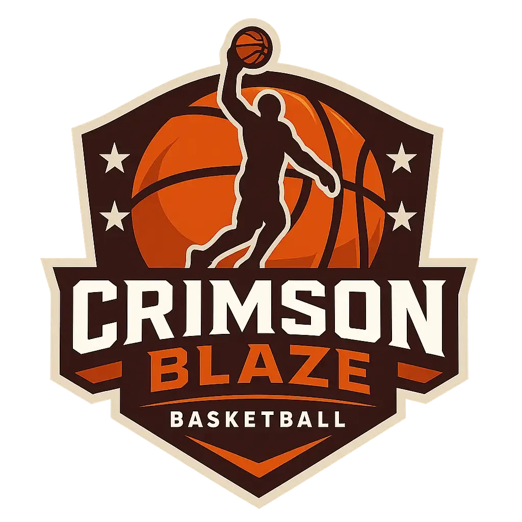 Basketball Logo template with player silhouette and stars