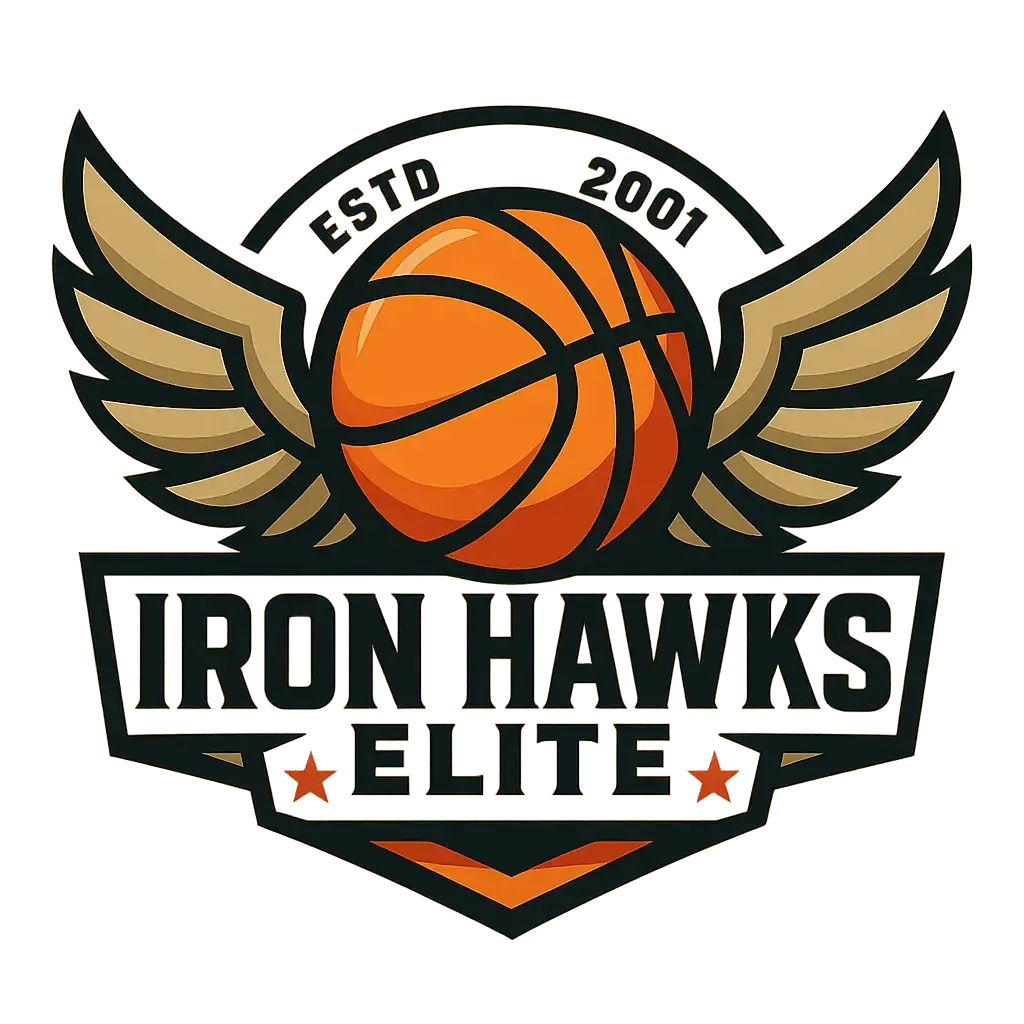Basketball Logo template with wings and bold orange ball