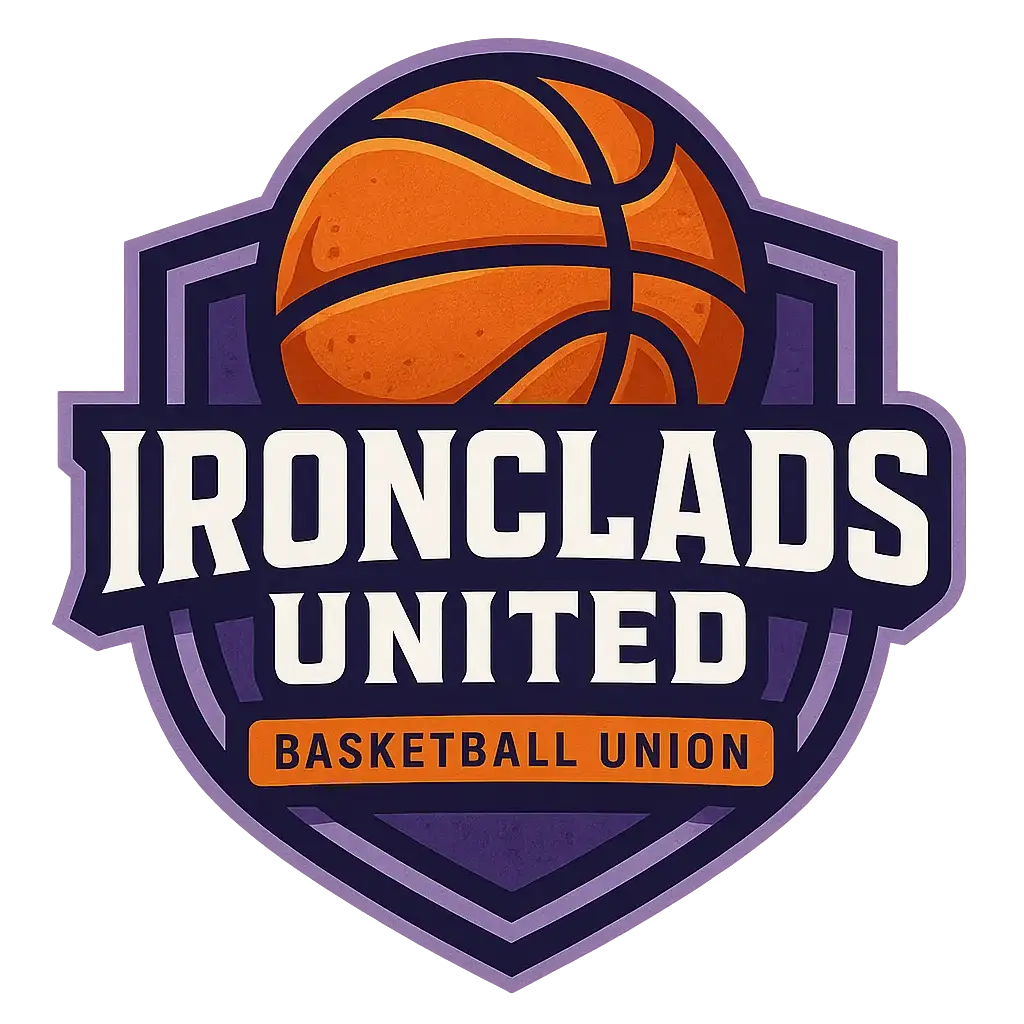 Bold Basketball Logo template with shield and stylized ball