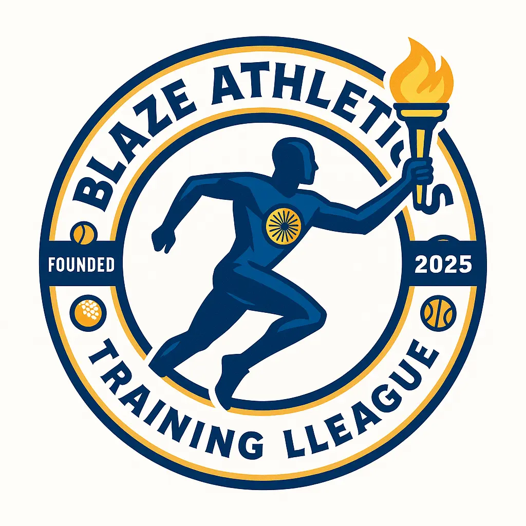 Basketball Logo template with runner and flaming torch