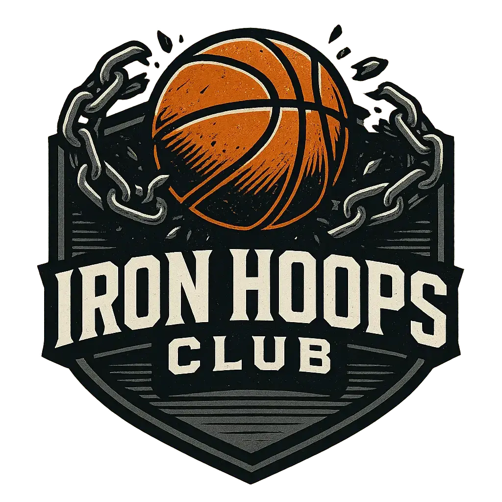 Basketball Logo template with a ball and broken chains.