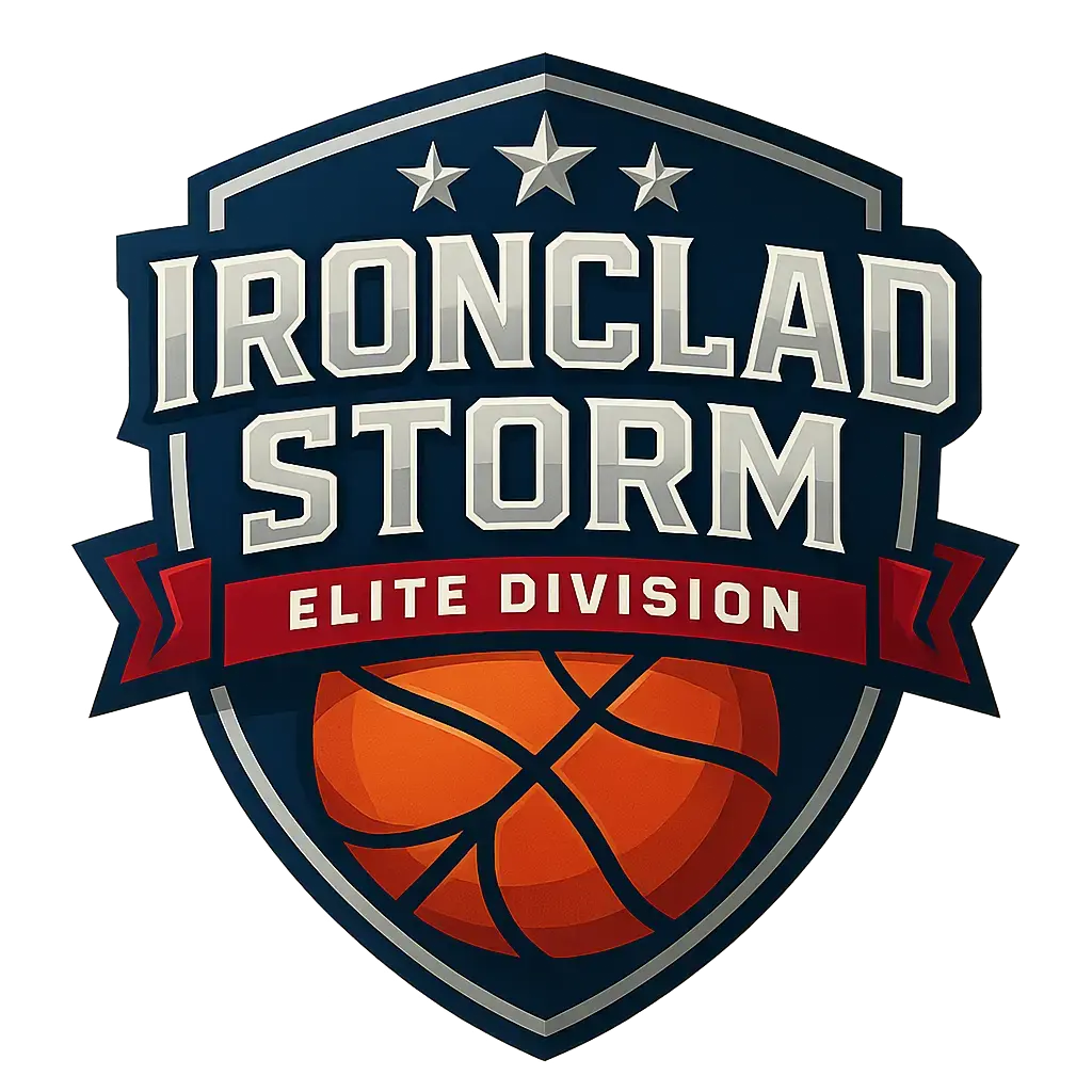Bold modern Basketball Logo template with shield and stars