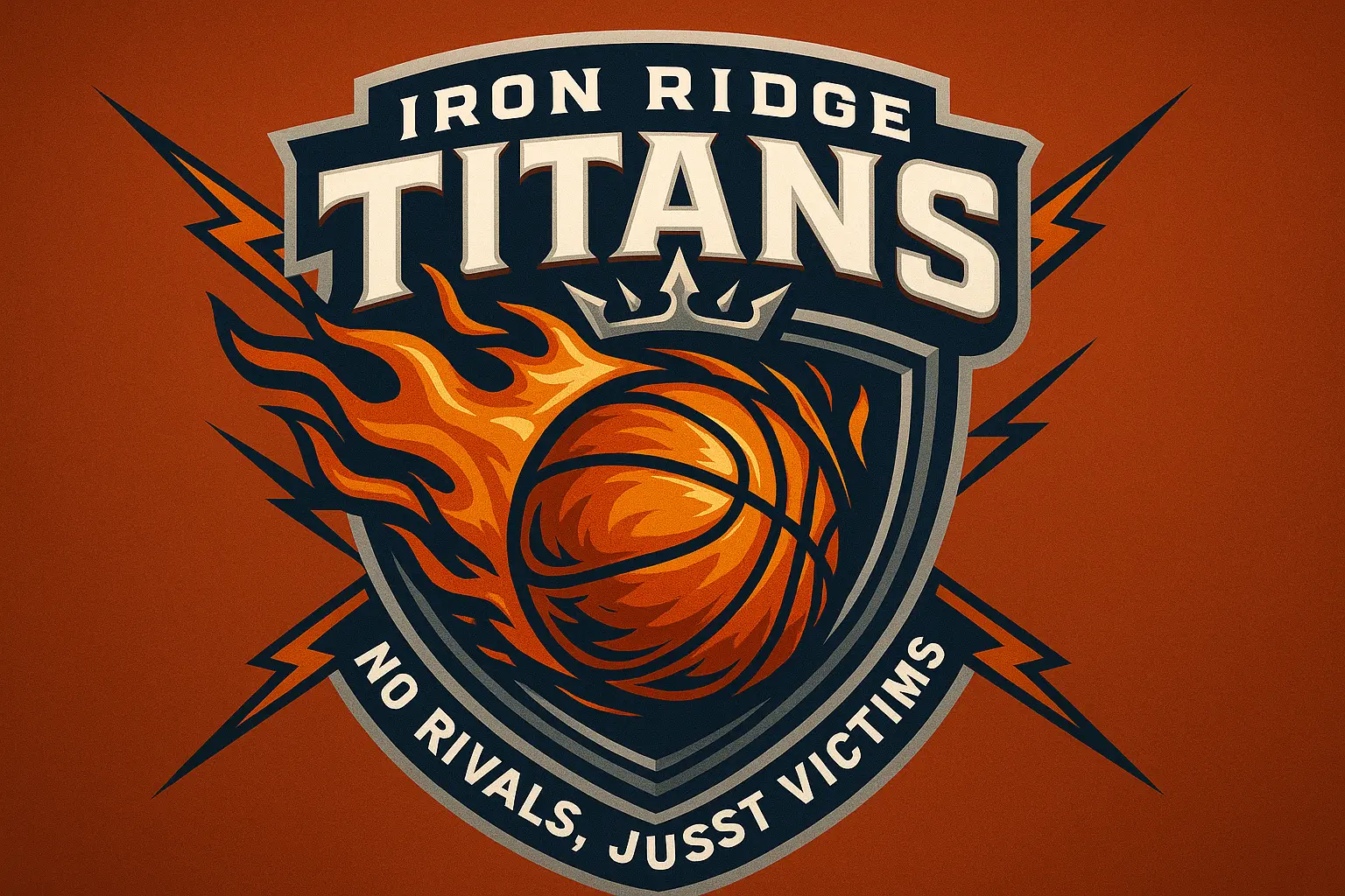 Geometric Basketball Logo template with monogrammed design