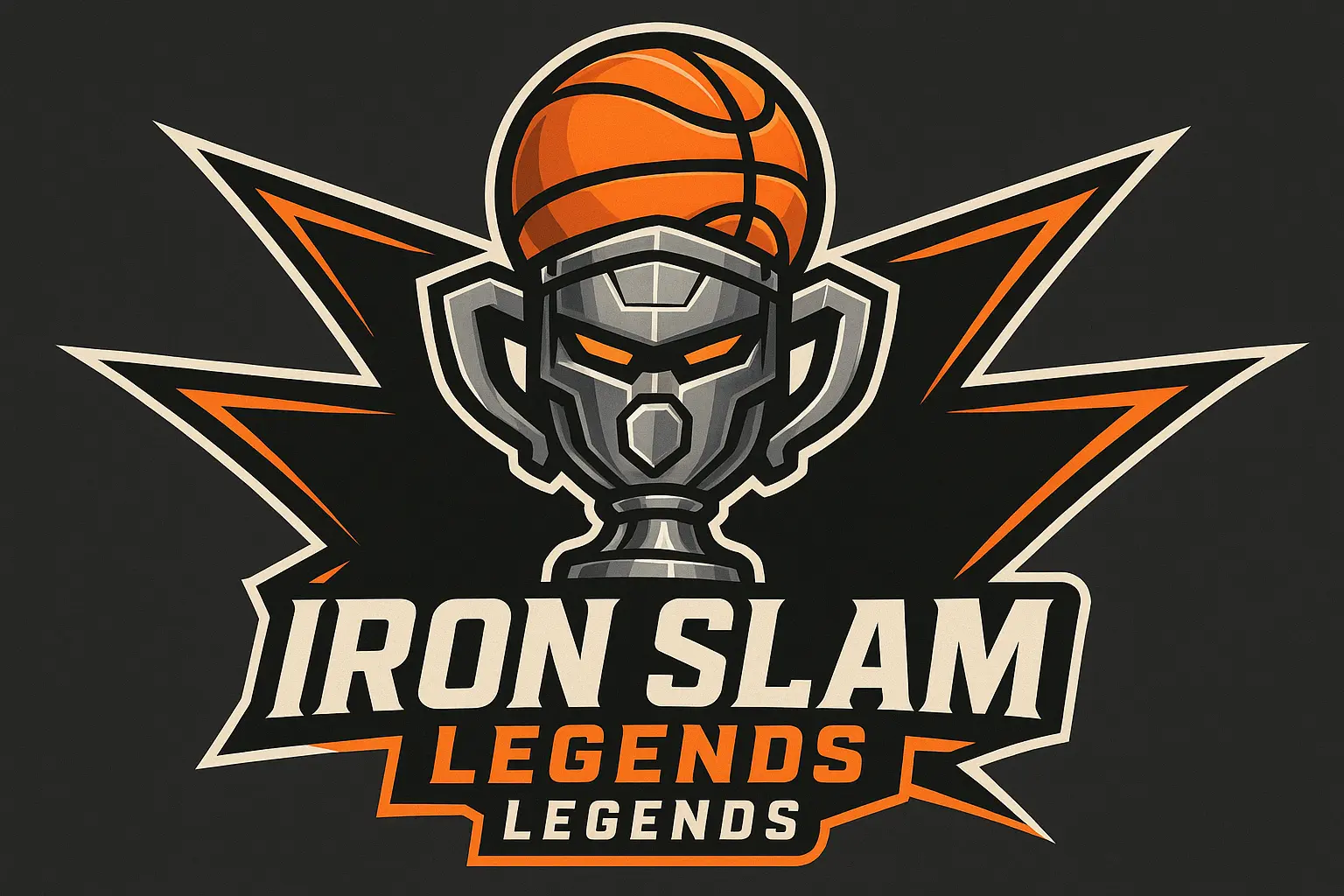 Bold Basketball Logo template with knight helmet and shields